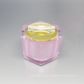 20 g en stock Pink Fasion Design Gold Contenedor de plástico vacío Jarra de crema acrílica negra para envases de cuidado de la piel